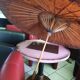 Asian paper and rattan umbrella