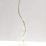 Transparent and Murano Glass Pitcher Vase by La Murrina with Gold Leaf, Ita