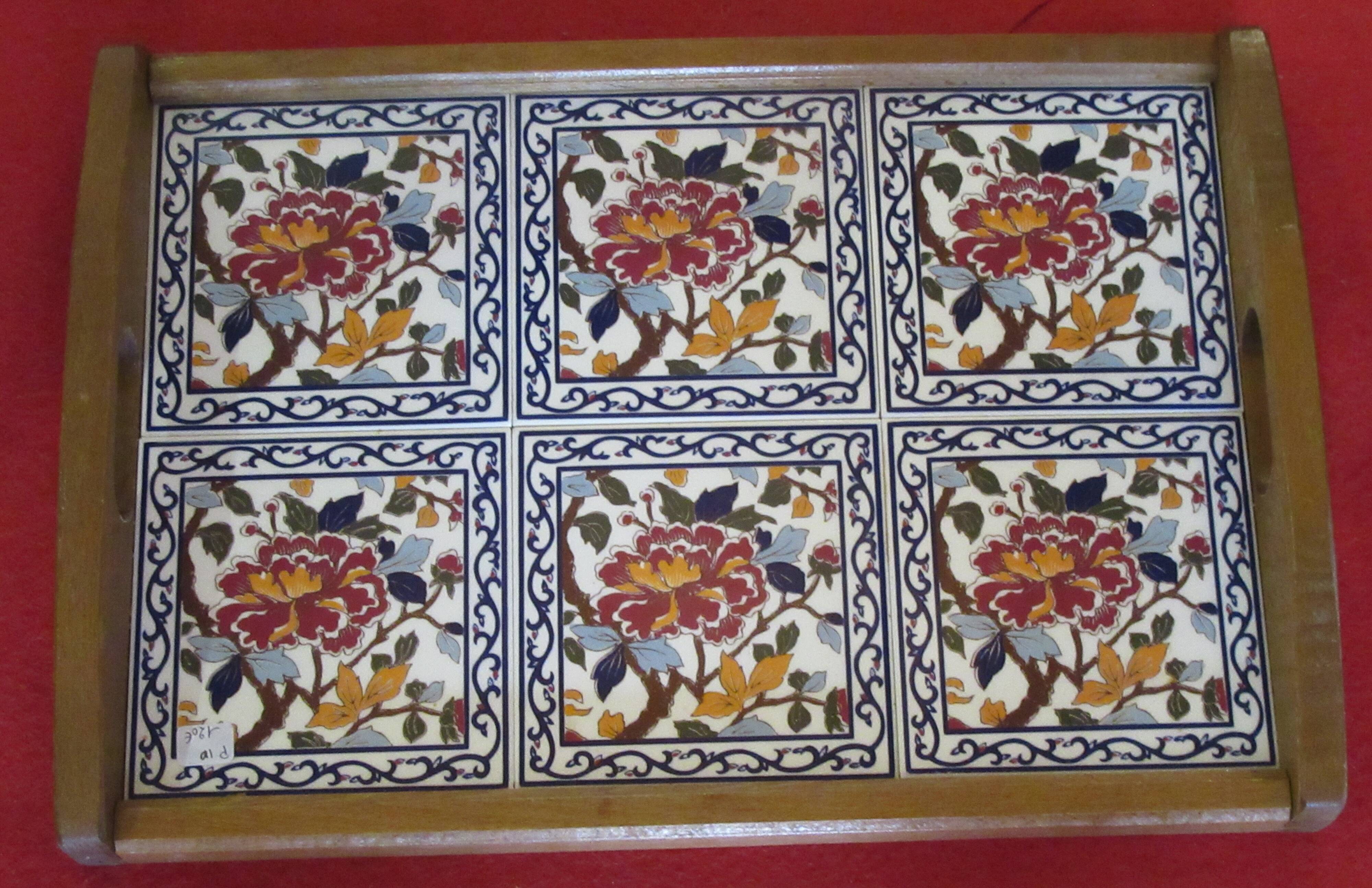 Tile plateau from GIEN and wood