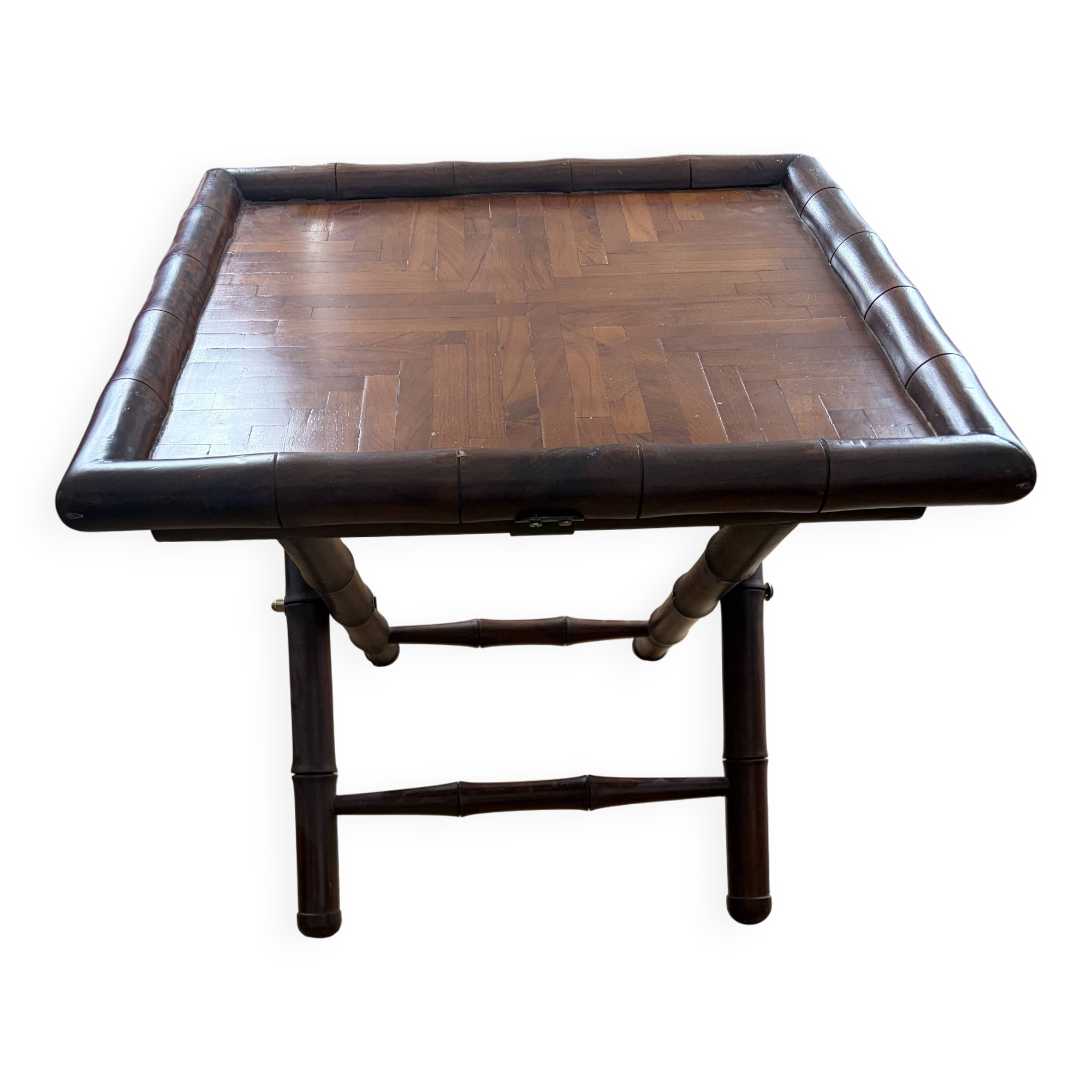inlaid wooden coffee table