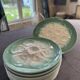 Niderviller sea-green earthenware oyster plates, set of 10 + dish