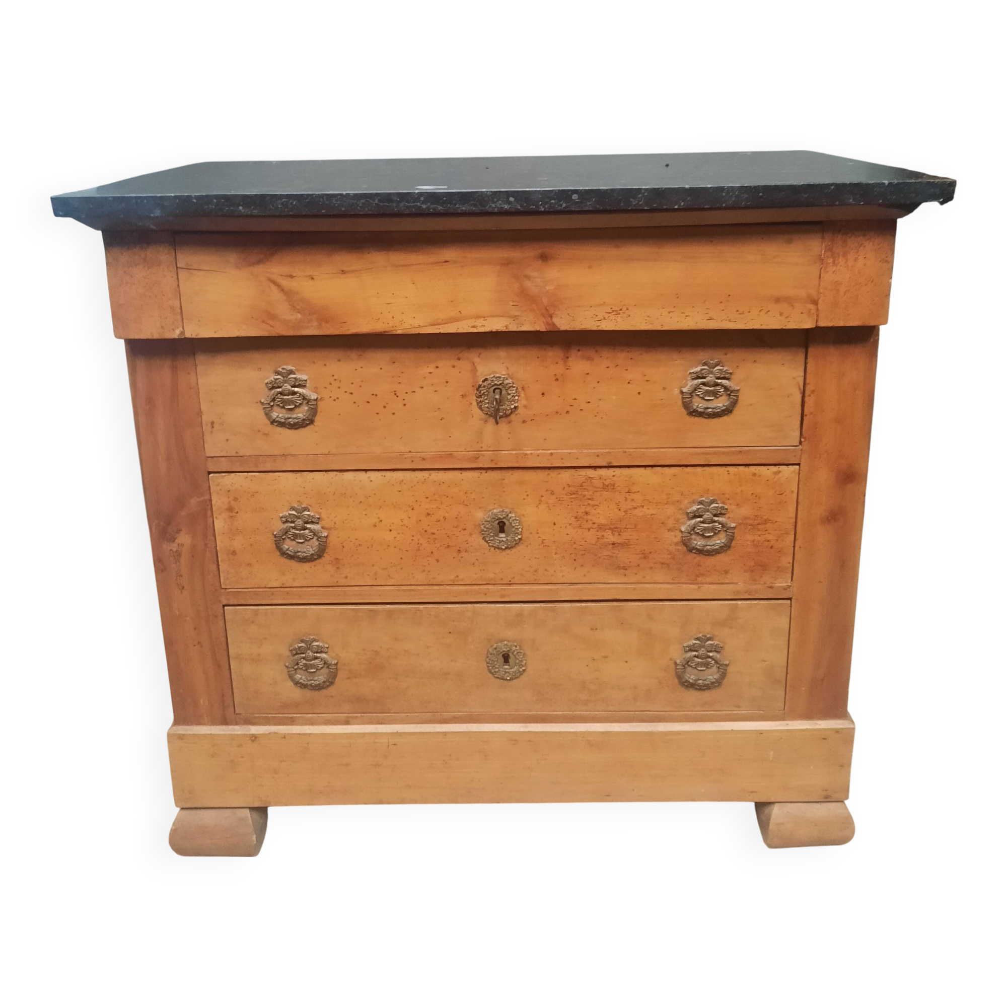 Nineteenth-century commode with marble top.