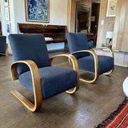 Vintage 1950s armchair inspired by Alvar Aalto, Set of 2