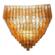 Majestic Luxury Venetian Amber-Rosè Murano Glass “Squared” Elements.