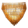 Majestic Luxury Venetian Amber-Rosè Murano Glass “Squared” Elements.