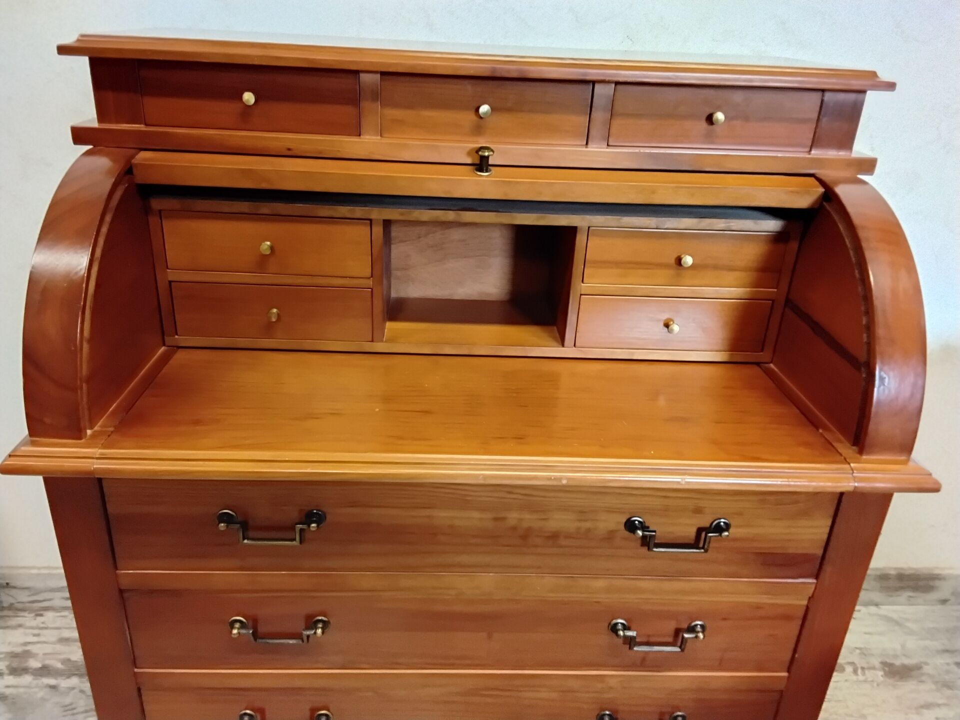 Wooden curtain secretary