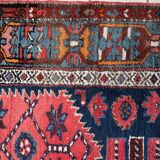 Antique Persian Handmade Hamadan Runner Rug, 3.4' x 7.7' (106cm x 237cm), 1920s