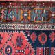 Antique Persian Handmade Hamadan Runner Rug, 3.4' x 7.7' (106cm x 237cm), 1920s