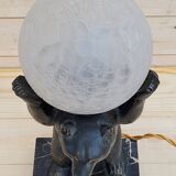 Art deco Bear lamp signed by the artist Irénée Rochard, circa 1930.