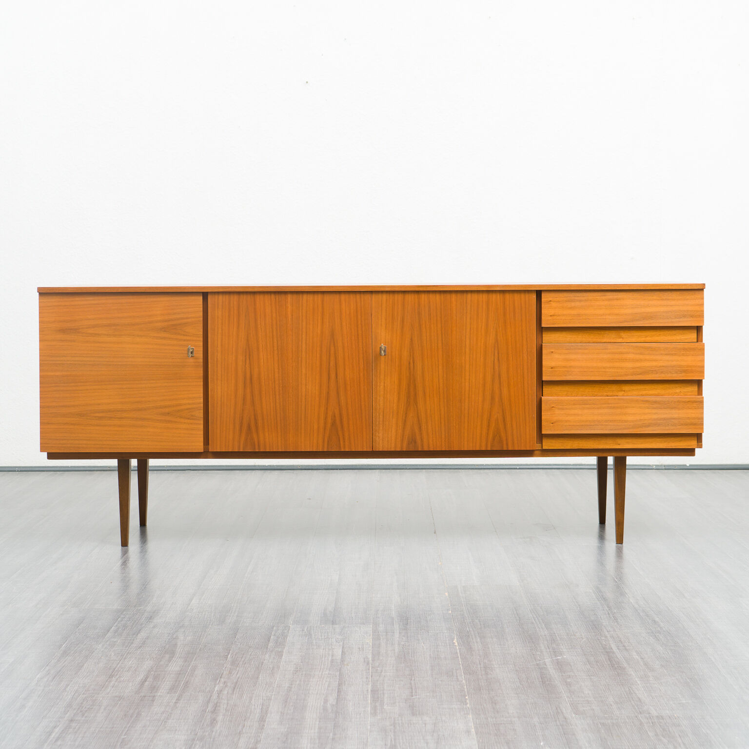 Enfilade 60s, walnut, restored 200cm