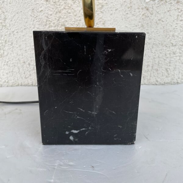 Lampe fleur dorée design 1970