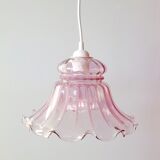 Pink glass pendant lamp