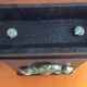 Matchbox holder (xxl) for steel and brass fireplace (fleur de lys) - vintage