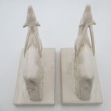 Greenhouse books ceramic cracked Antilopes signed Henri Delcourt art deco