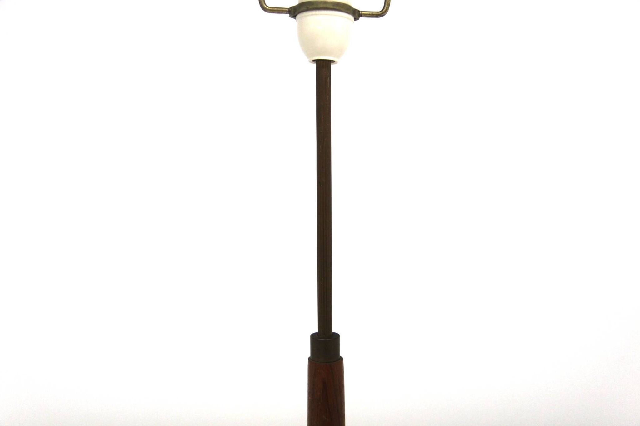 Scandinavian teak and metal floor lamp, Sweden, 1960
