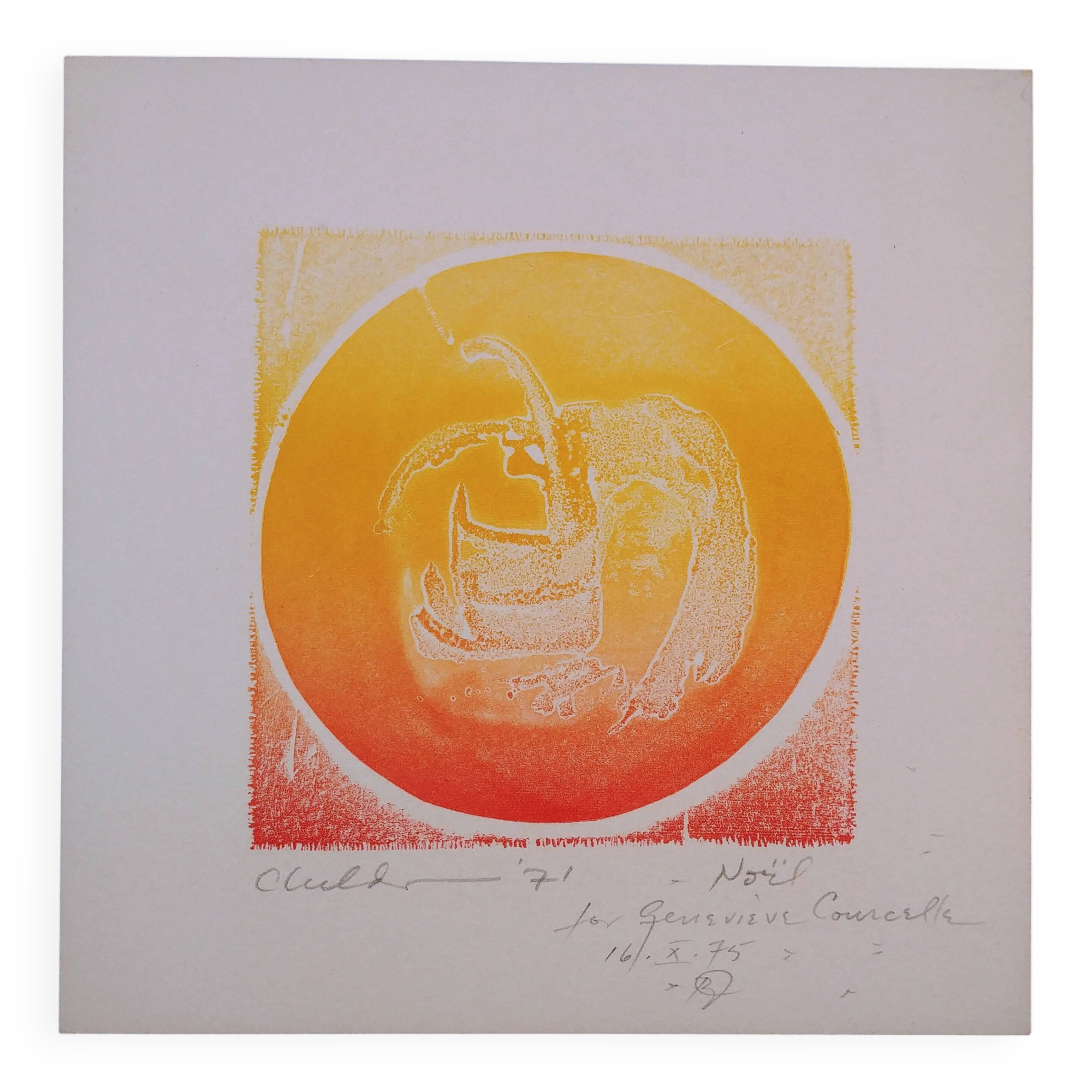 Gravure artiste Childs- Noel 1971 -