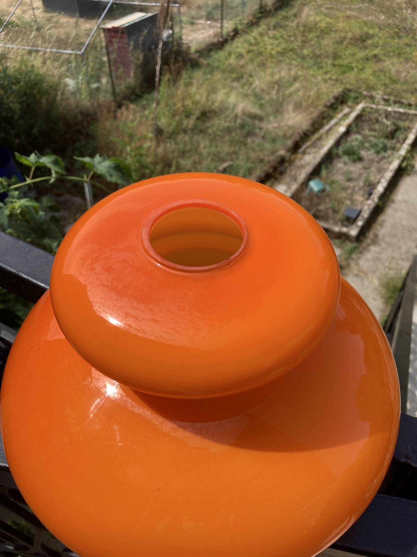 Opaline orange suspension Space Age
