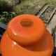 Opaline orange suspension Space Age