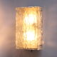 Ice glass wall sconce by Kaiser Leuchten, Germany 1960