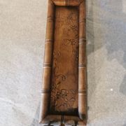 Plateau art nouveau bois et métal