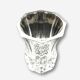 Transparent crystal vase deco relief 13 cm