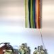 Wall lamp gyllen thermoformed glass abstract pattern