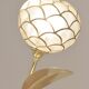 Lampadaire floral laiton & nacre 1970s