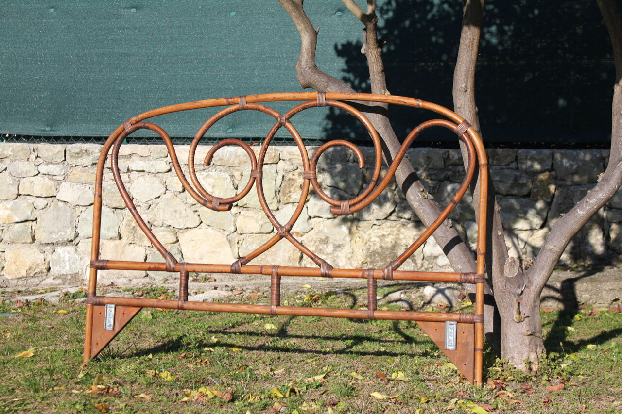 Vintage rattan headboard