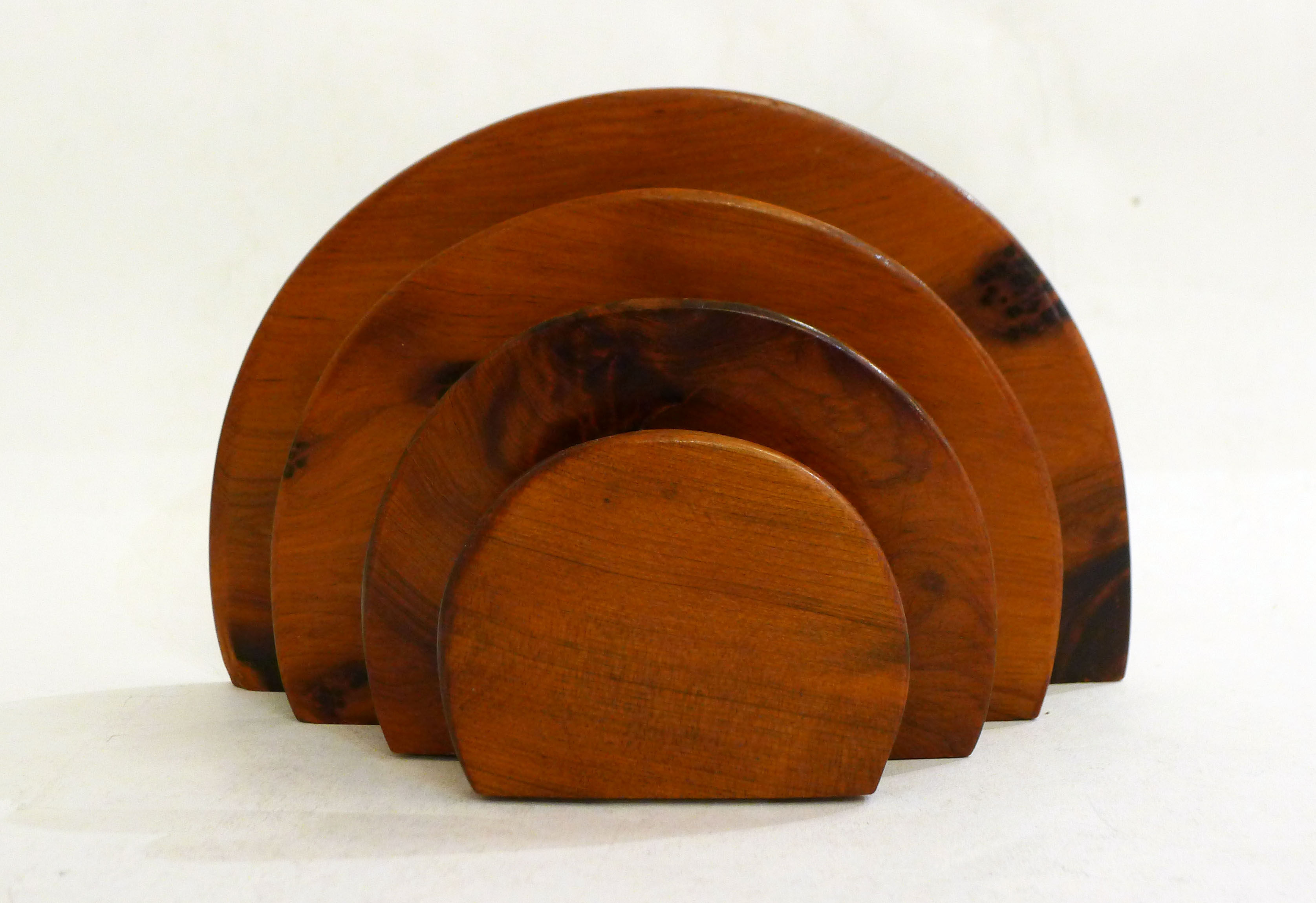 Wooden semicircle letter holder