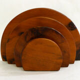 Wooden semicircle letter holder