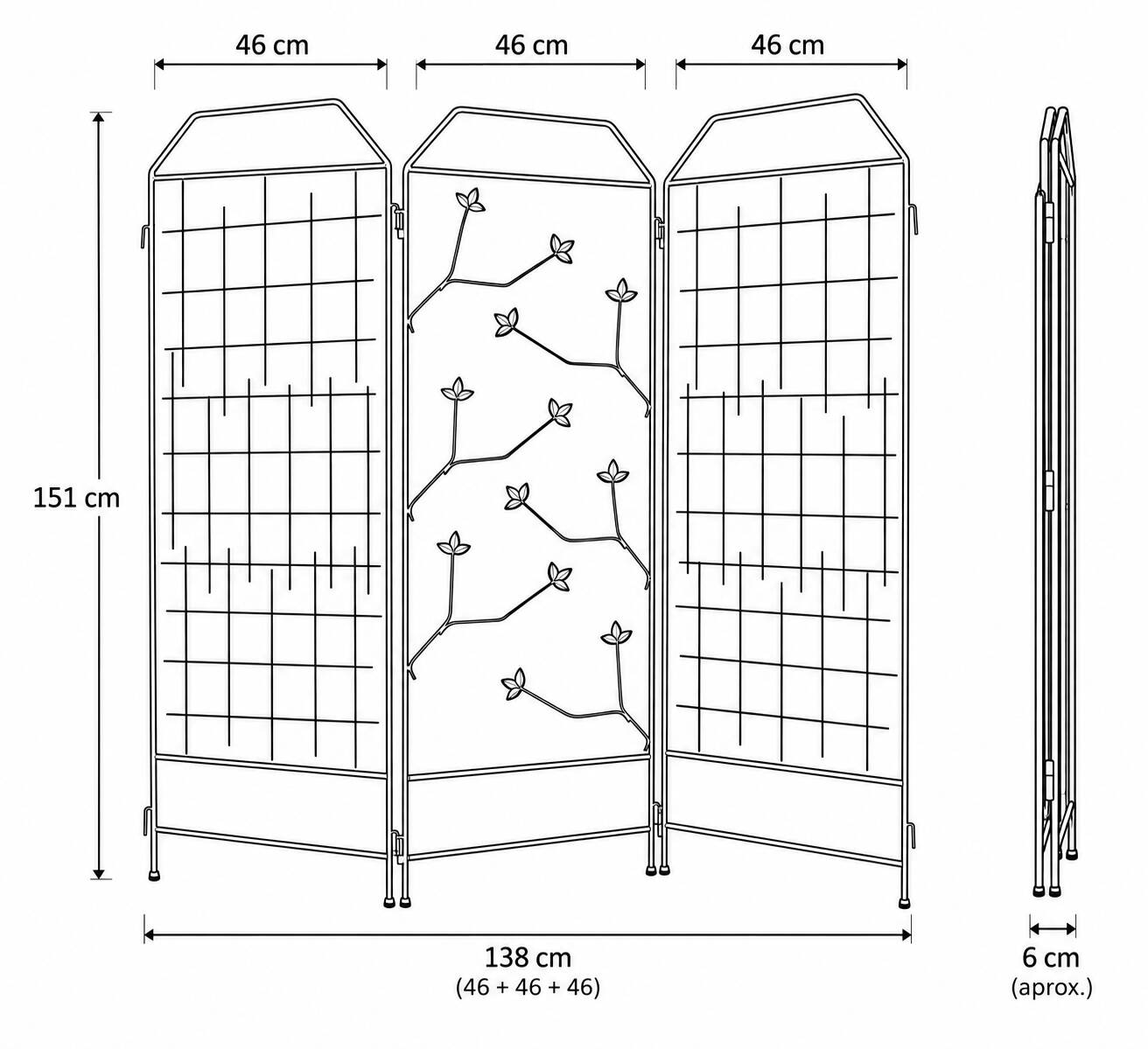 Antique wrought iron screen