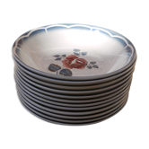 Lot of 6 Digoin Magali soup plates