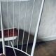 Metal and straw chairs