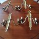 4 2-light bronze wall lights
