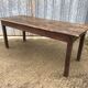 Rustic antique farmhouse table in solid oak with 1 drawer.