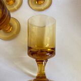 Set of 6 solid glasses 1970