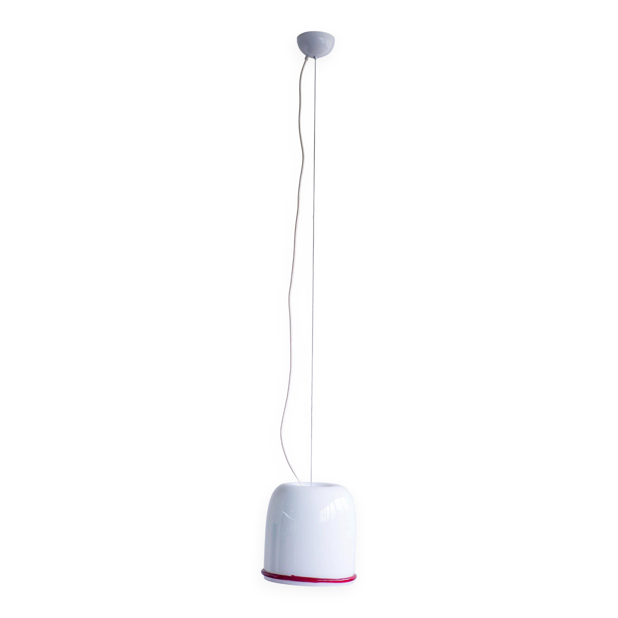 Glass pendant by Ettore Sottsass for Vistosi, Italy, 1970s