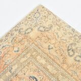 Grand Tapis Vintage Pêche & Beige – Motifs Fins, Tons Clairs, 298x400 Cm