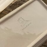 Duo of vintage fruit and vegetable cups stamped in vintage glazed ceramic