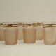 7 pink and gold vintage glass liquor glasses