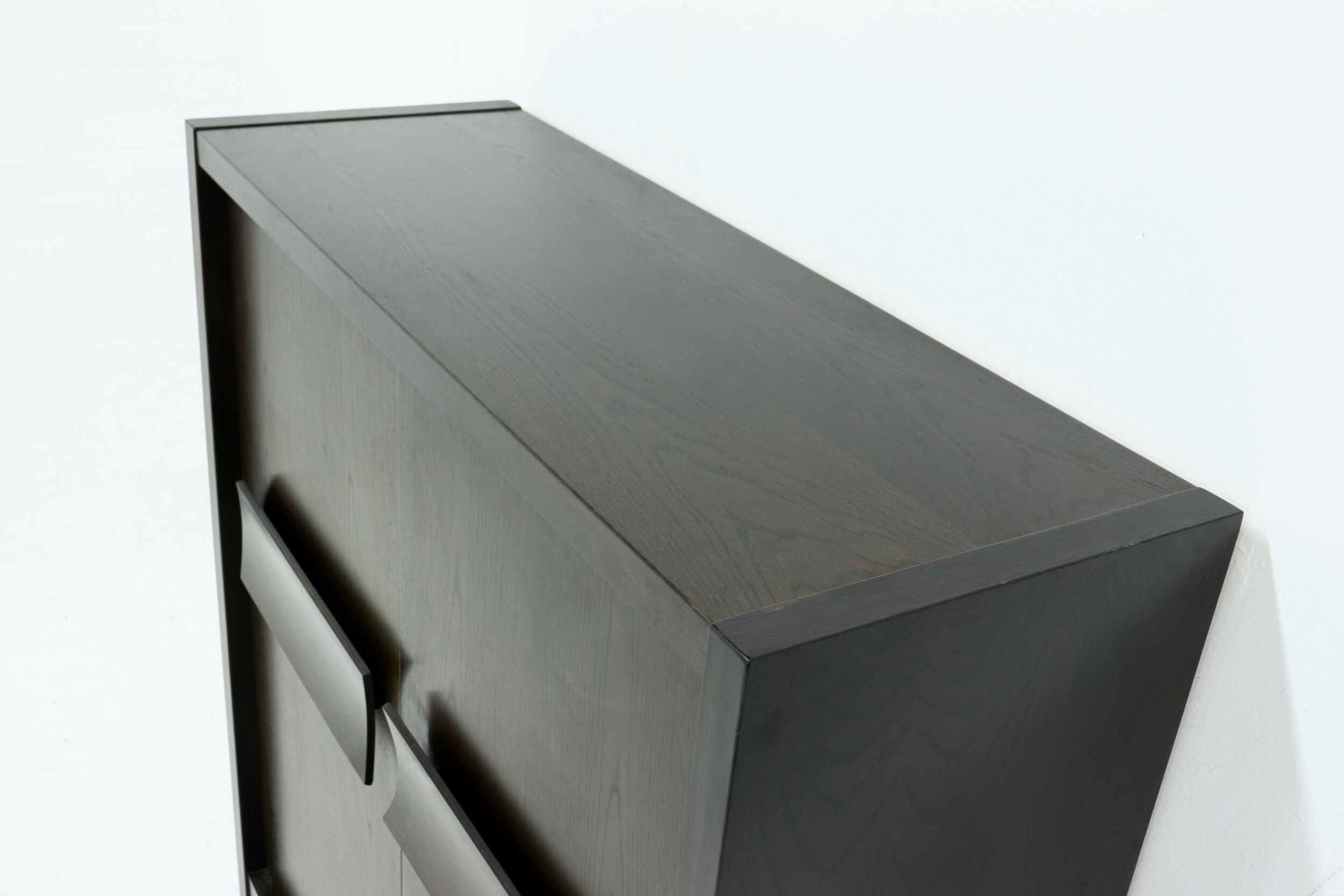 Brutalist Belgian Bar Cabinet in Dark Brown Stained Oak, 1970s