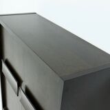 Brutalist Belgian Bar Cabinet in Dark Brown Stained Oak, 1970s