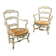 Antique baroque-style armchairs in lacquered wood from the 19th century.