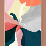 Pink spring art poster, 50×70 cm