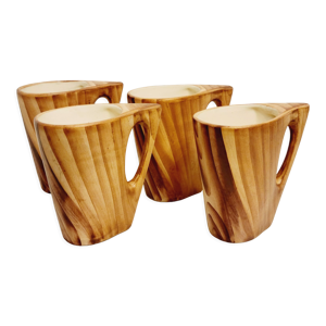 4 mugs tasse verres orangeade en