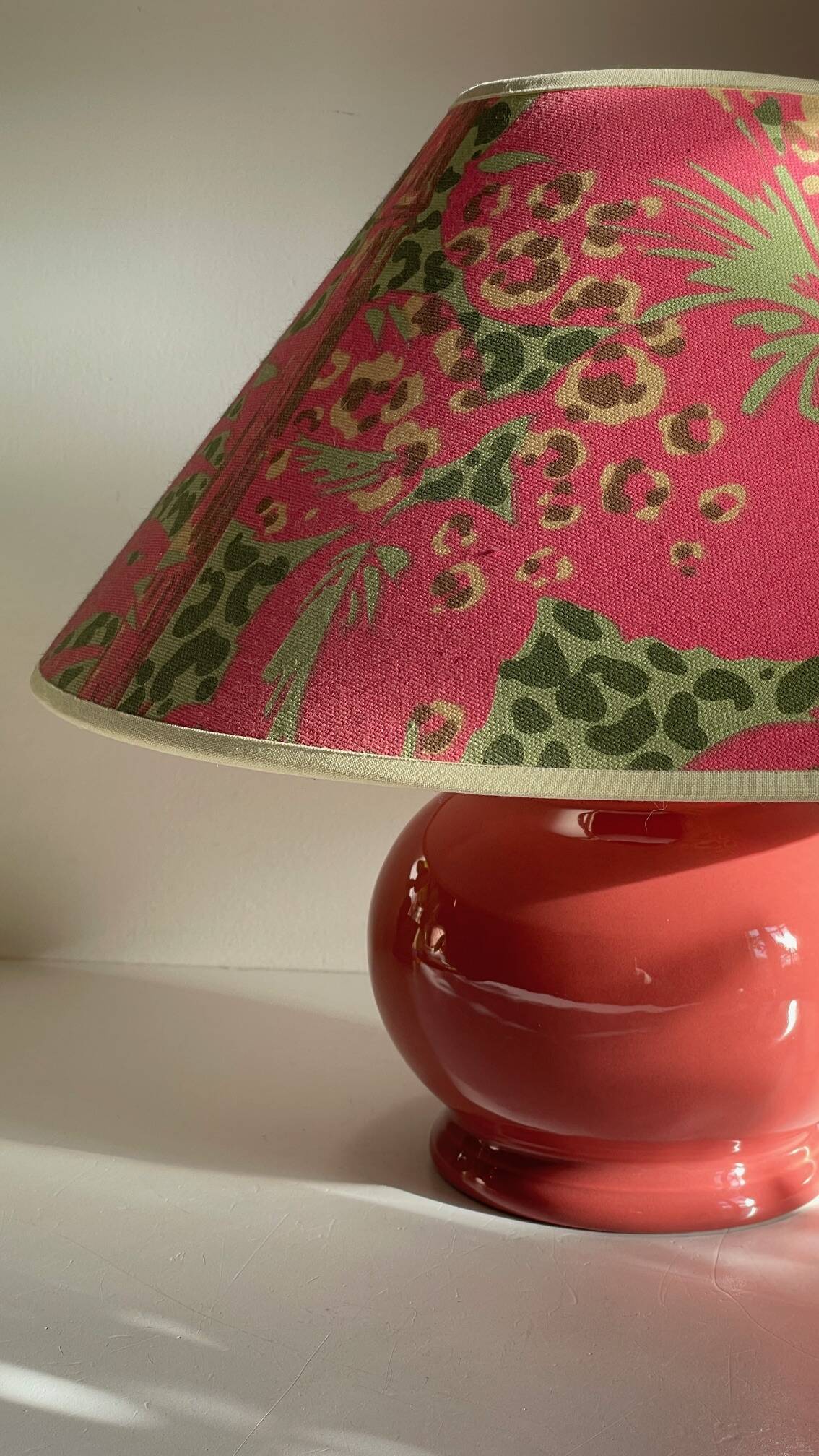 VINTAGE Leopard Ceramic LAMP