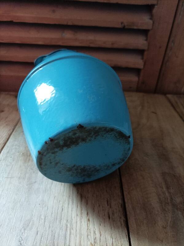 Broc Pitcher Metal Patinated Blue Enameled dpmc 0923214