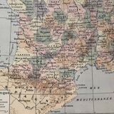 Old map of political and administrative France - 1900