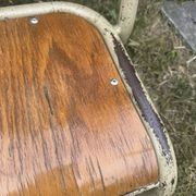 Old small school chair for children, vintage design, height a.