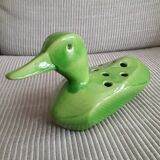 Vintage ceramic in the shape of a duck flowers
